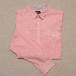 Marc Anthony Linen/Cotton Button Down Shirt XXL
